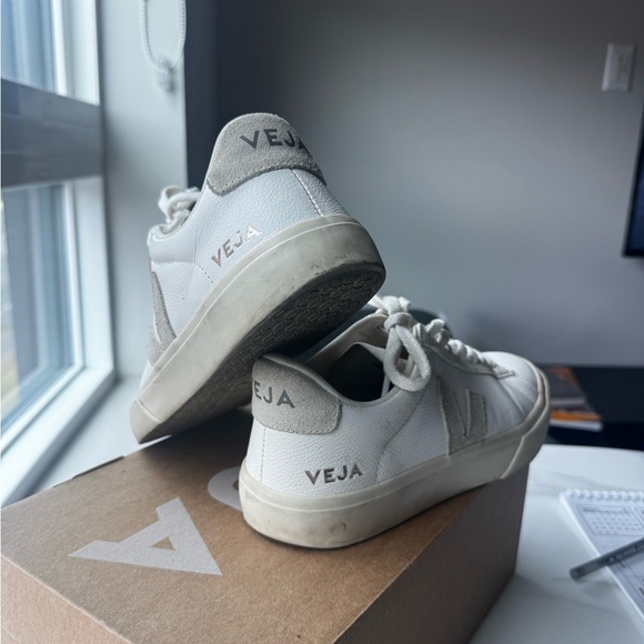 Veja Off-White Canvas Sneakers - Picture 2 of 8